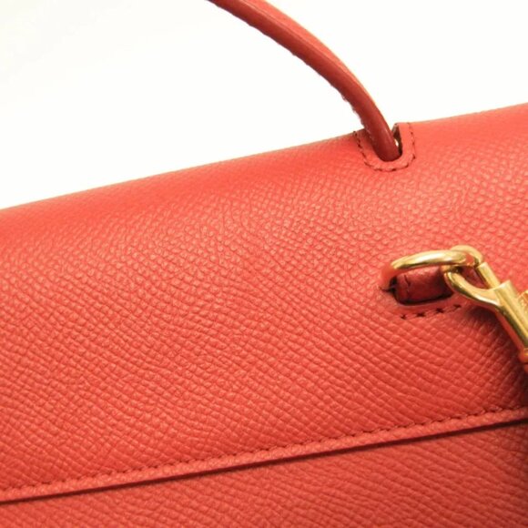 Celine Belt Bag Nano Women's Leather Handbag,Shoulder Bag Red Brown 950-021725 - Picture 8 of 16